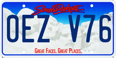 SD license plate 0EZV76