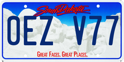 SD license plate 0EZV77