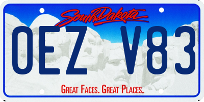 SD license plate 0EZV83