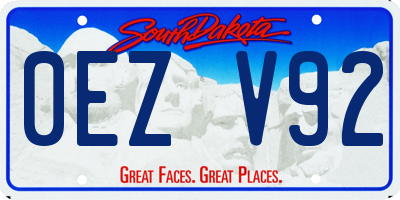 SD license plate 0EZV92