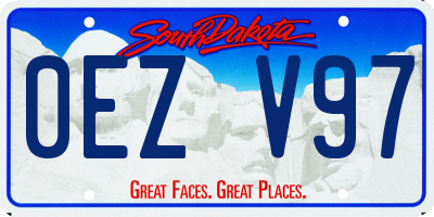 SD license plate 0EZV97