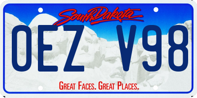 SD license plate 0EZV98