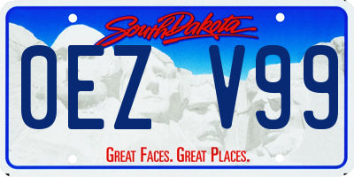 SD license plate 0EZV99