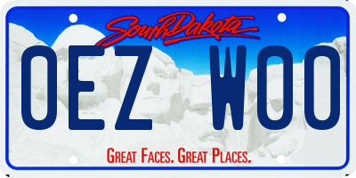 SD license plate 0EZW00