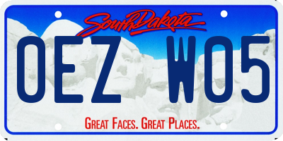 SD license plate 0EZW05