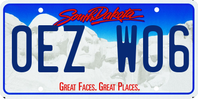 SD license plate 0EZW06