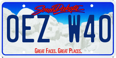 SD license plate 0EZW40