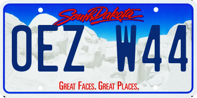 SD license plate 0EZW44