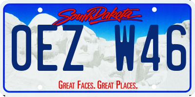 SD license plate 0EZW46