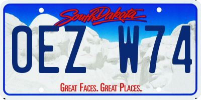 SD license plate 0EZW74