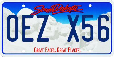 SD license plate 0EZX56