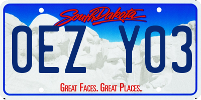 SD license plate 0EZY03