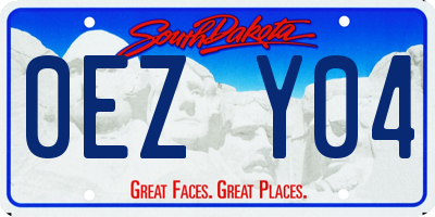 SD license plate 0EZY04