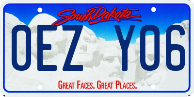 SD license plate 0EZY06