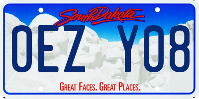 SD license plate 0EZY08