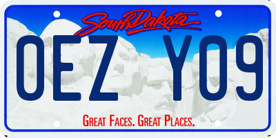 SD license plate 0EZY09