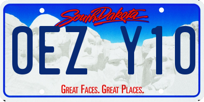 SD license plate 0EZY10