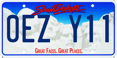 SD license plate 0EZY11
