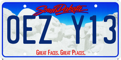 SD license plate 0EZY13