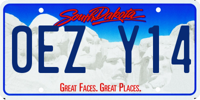 SD license plate 0EZY14