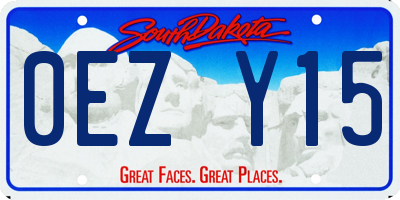 SD license plate 0EZY15