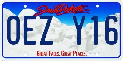 SD license plate 0EZY16