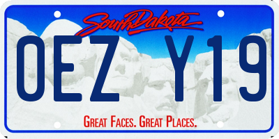 SD license plate 0EZY19