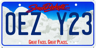 SD license plate 0EZY23