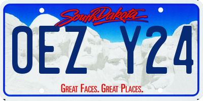 SD license plate 0EZY24