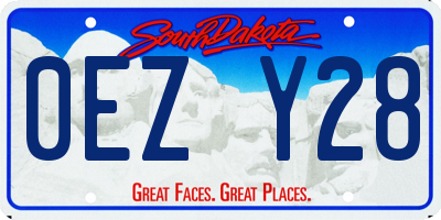 SD license plate 0EZY28