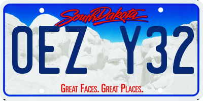 SD license plate 0EZY32