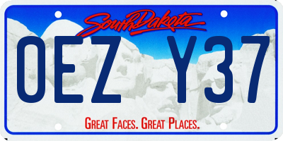 SD license plate 0EZY37