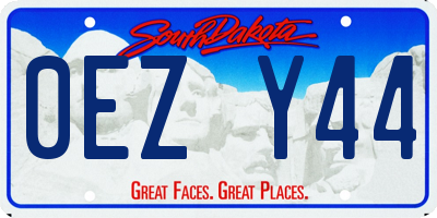 SD license plate 0EZY44