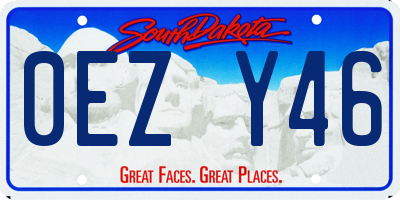 SD license plate 0EZY46