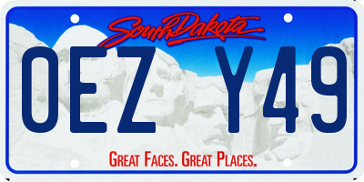 SD license plate 0EZY49