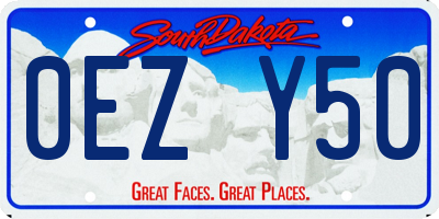 SD license plate 0EZY50
