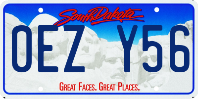 SD license plate 0EZY56