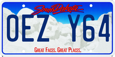 SD license plate 0EZY64