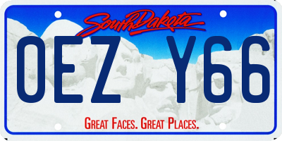 SD license plate 0EZY66