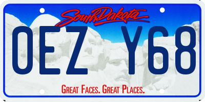 SD license plate 0EZY68