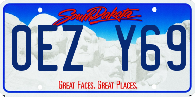 SD license plate 0EZY69