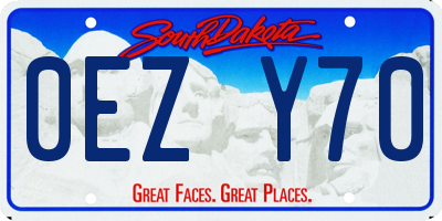 SD license plate 0EZY70