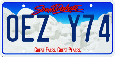 SD license plate 0EZY74
