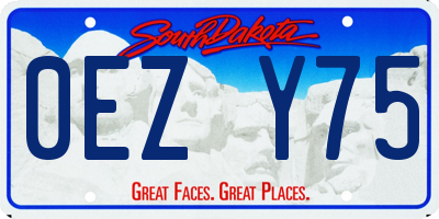 SD license plate 0EZY75