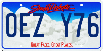 SD license plate 0EZY76