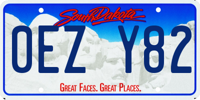 SD license plate 0EZY82