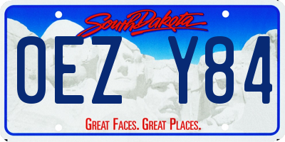 SD license plate 0EZY84