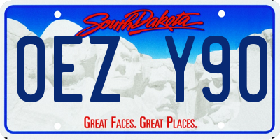 SD license plate 0EZY90