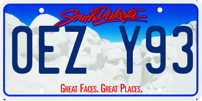 SD license plate 0EZY93