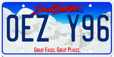 SD license plate 0EZY96